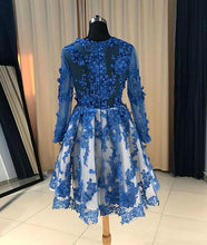 Long Sleeve Homecoming Dress Scoop Appliques Sexy Short Prom Dress Party Dress JK400