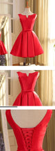 Sexy Cheap Homecoming Dress Bateau Satin Bowknot Short Prom Dress Party Dress JK410
