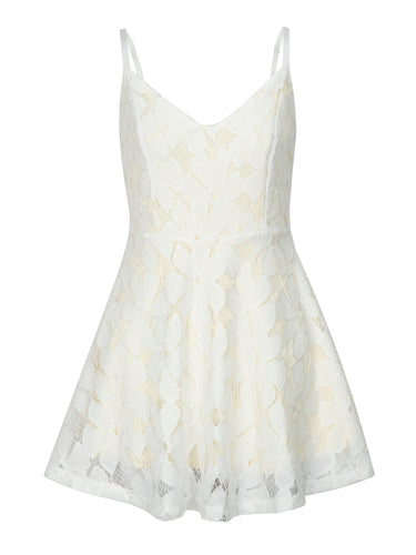 Cheap Homecoming Dress Spaghetti Straps Lace Ivory Short Prom Dress Party Dress JK417