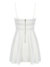 Sexy White Homecoming Dress Spaghetti Straps Lace Short Prom Dress Party Dress JK419