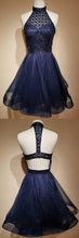 Beautiful Homecoming Dress High Neck Beading Sexy Short Prom Dress Party Dress JK429