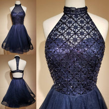 Beautiful Homecoming Dress High Neck Beading Sexy Short Prom Dress Party Dress JK429