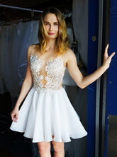 Chic Sexy Homecoming Dress Appliques Chiffon Short Prom Dress Party Dress JK432