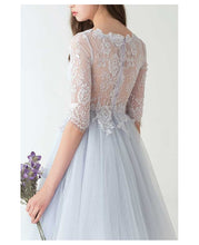 Beautiful Homecoming Dress Bateau Half Sleeve Lace Short Prom Dress Party Dress JK433
