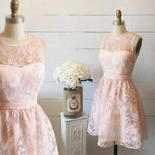 Beautiful Fashion Homecoming Dress Scoop Lace Short Prom Dress Party Dress JK438