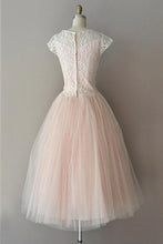Cute Homecoming Dress Scoop Lace Tea-length Short Prom Dress Party Dress JK453