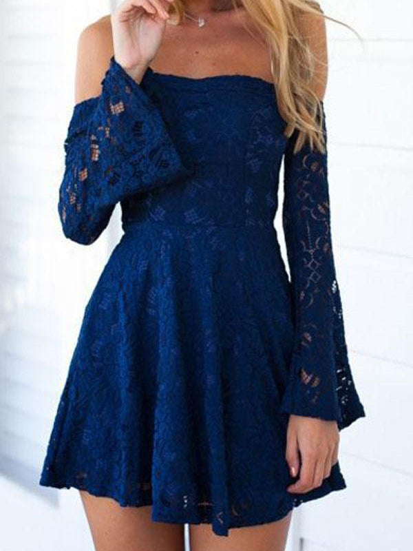 Beautiful Homecoming Dress Off-the-shoulder Lace Short Prom Dress Party Dress JK455