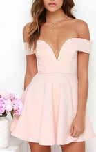 Cheap Homecoming Dress Off-the-shoulder A-line Pink Short Prom Dress Party Dress JK480