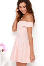 Cheap Homecoming Dress Off-the-shoulder A-line Pink Short Prom Dress Party Dress JK480