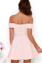Cheap Homecoming Dress Off-the-shoulder A-line Pink Short Prom Dress Party Dress JK480