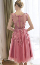 Beautiful Homecoming Dress A-line Appliques Short Chic Prom Dress Party Dress JK495