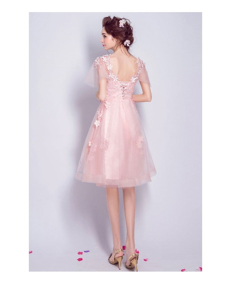 Beautiful Homecoming Dress A-line Knee-length Short Lace Prom Dress Ch Anna PromDress Beautiful Homecoming Dress A-line Knee-length Short Lace Prom Dress Ch Anna PromDress