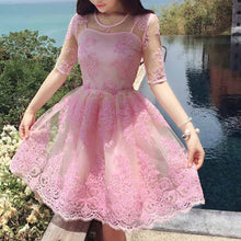 Cute Homecoming Dress A-line Scoop Appliques Half Sleeve Short Prom Dress Party Dress JK501