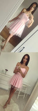 Chic Homecoming Dress Off-the-shoulder A-line Tulle Pink Short Prom Dress Sexy Party Dress JK521