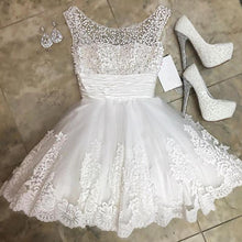 Sexy Homecoming Dress A line Scoop Beading Tulle Short Prom Dress Party Dress JK537