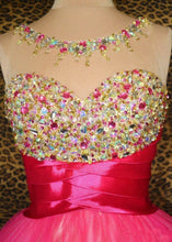 Sexy Homecoming Dress A-line Scoop Rhinestone Tulle Short Prom Dress Party Dress JK540