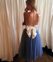 Chic Homecoming Dress Spaghetti Straps A-line Bowknot Lace Short Prom Dress Party Dress JK541