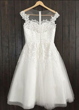 White Homecoming Dress A-line Scoop Appliques Tulle Short Prom Dress Party Dress JK550