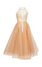 Chic Homecoming Dress Scoop A-line Tulle Sexy Tea-length Short Prom Dress Party Dress JK551