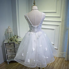White Homecoming Dress Straps Sweetheart A-line Lace Short Prom Dress Party Dress JK561|Annapromdress