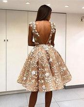 Beautiful Homecoming Dresses A-line Short Lace Prom Dress Party Dress JK573|Annapromdress