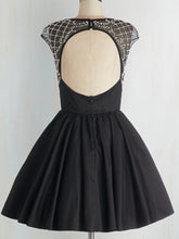 Chic Homecoming Dresses Beading Little Black Dress Short Prom Dress Party Dress JK584|Annapromdress