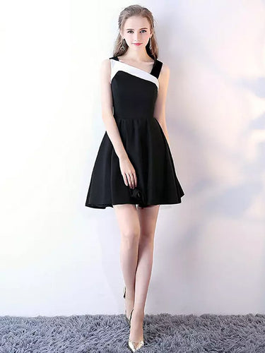 Black Homecoming Dresses Aline Cheap Short Prom Dress Simple Party Dress JK590|Annapromdress