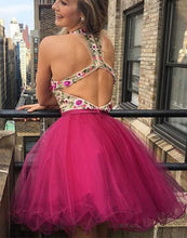Chic Homecoming Dresses Open Back Embroidery Short Prom Dress Party Dress JK595|Annapromdress
