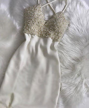 Beautiful Homecoming Dresses Beading Slit Sheath Sparkly Prom Dress Party Dress JK602|Annapromdress
