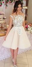 Lace Homecoming Dresses A-line Knee-length Short Prom Dress Party Dress JK604|Annapromdress