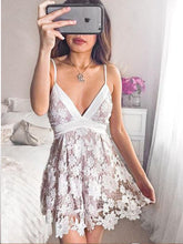 Cheap Homecoming Dresses V-neck Lace Short Prom Dress Sexy Party Dress JK635|Annapromdress