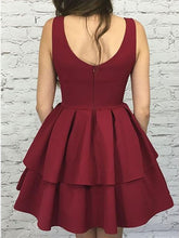 Burgundy Homecoming Dresses Simple Aline Cheap Short Prom Dress Party Dress JK636|Annapromdress