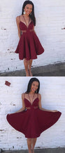 Cheap Burgundy Homecoming Dresses Short Prom Dress Sexy Party Dress JK643|Annapromdress