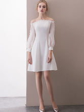 Long Sleeve Cute Homecoming Dresses A-line Short Prom Dress Party Dress JK650|Annapromdress