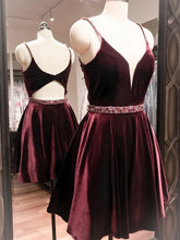 Cheap Homecoming Dresses Aline Velvet Chic Short Prom Dress Party Dress JK652|Annapromdress