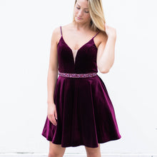 Cheap Homecoming Dresses Aline Velvet Chic Short Prom Dress Party Dress JK652|Annapromdress