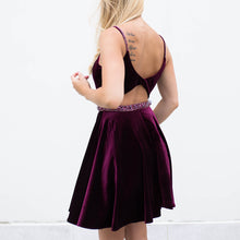 Cheap Homecoming Dresses Aline Velvet Chic Short Prom Dress Party Dress JK652|Annapromdress