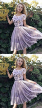 Lace Homecoming Dresses Aline Cheap Pink Short Prom Dress Party Dress JK662|Annapromdress