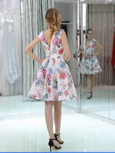 Cute Homecoming Dresses A-line Floral Print Short Prom Dress Party Dress JK676|Annapromdress