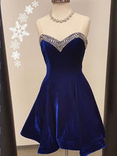 Sparkly Homecoming Dresses Velvet Sweetheart Aline Short Prom Dress Sexy Party Dress JK687|Annapromdress