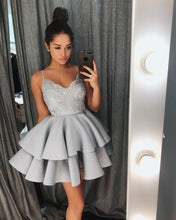 Lace Cute Homecoming Dresses Spaghetti Straps A Line Short Prom Dress Sexy Party Dress JK693|Annapromdress