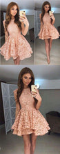 Lace Homecoming Dresses A Line Beautiful Short Prom Dress Party Dress JK695|Annapromdress