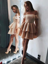 Cheap Homecoming Dresses A-line Off-the-shoulder Short Prom Dress Party Dress JK700|Annapromdress