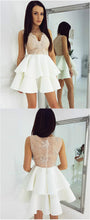 Beautiful Homecoming Dresses V-neck Lace Short Prom Dress Party Dress JK702|Annapromdress