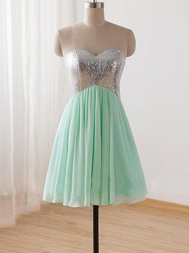 Cute Homecoming Dresses Sweetheart Sage Cheap Short Prom Dress Party Dress JK703|Annapromdress