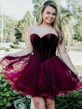 Cheap Homecoming Dresses Sweetheart Burgundy Simple Short Prom Dress Party Dress JK720|Annapromdress