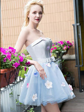 Cute Homecoming Dresses Strapless A Line Short Prom Dress Sexy Party Dress JK724|Annapromdress