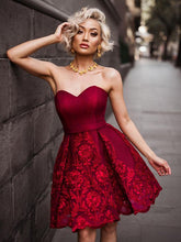 Burgundy Homecoming Dresses Sweetheart Lace Chic Short Prom Dress Party Dress JK731|Annapromdress