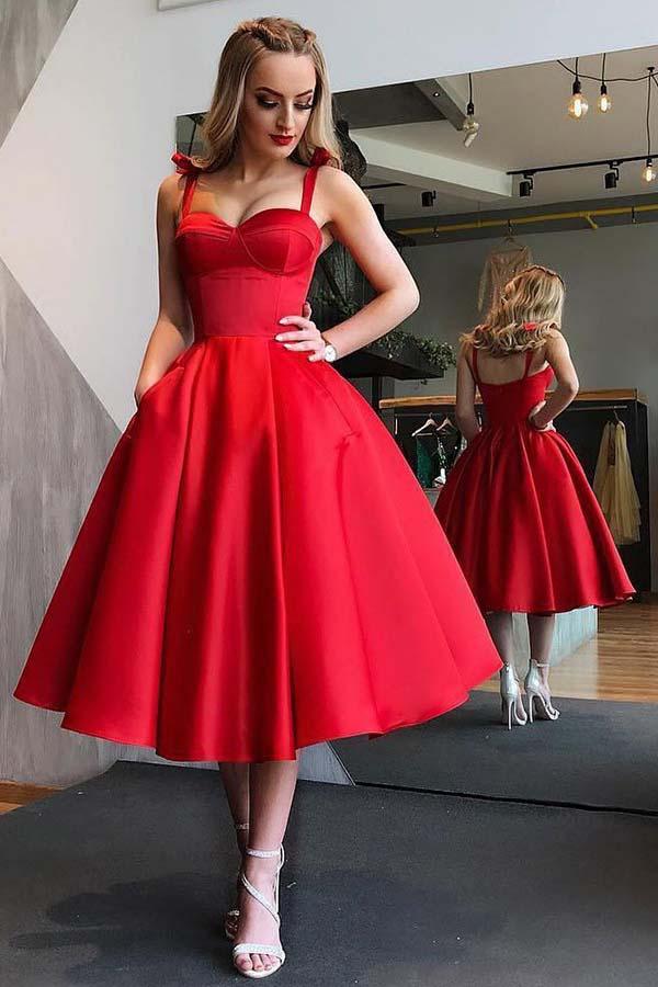 Red Homecoming Dresses A Line Vintage Tea-length Prom Dress Sexy Party Dress JK735|Annapromdress Anna PromDress Red Homecoming Dresses A Line Vintage Tea-length Prom Dress Sexy Party Dress JK735|Annapromdress Anna PromDress