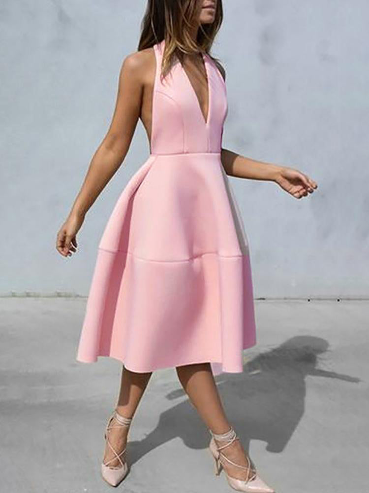 Open Back Pink Homecoming Dresses Simple Fashion Short Prom Dress Party Dress JK737|Annapromdress